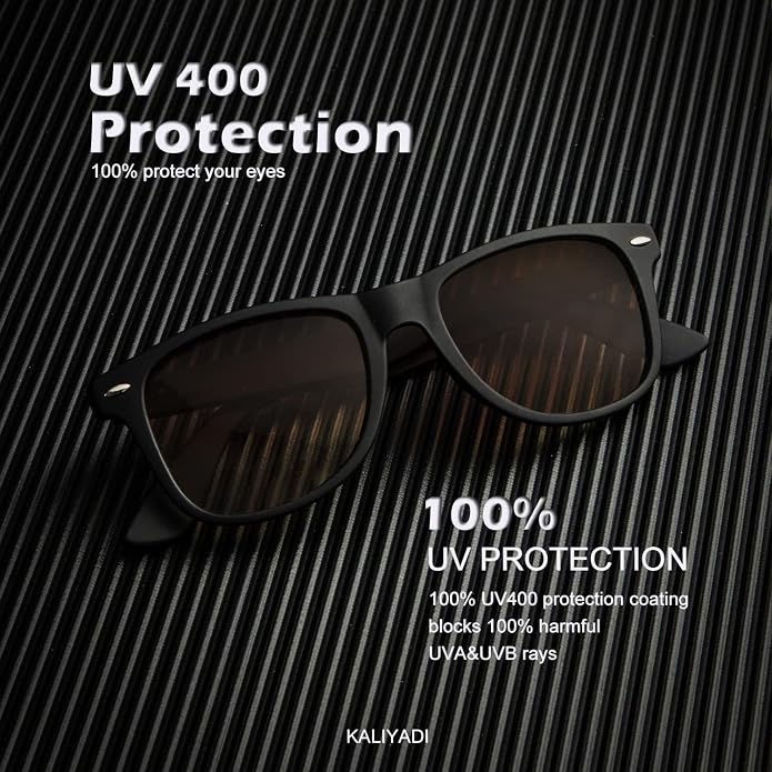 KALIYADI Polarized Sunglasses for Men and Women Matte Finish Sun glasses Color Mirror Lens UV Blocking (3 Pack)