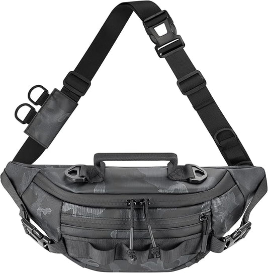 THKFISH Fishing Waist Pack, Fishing Tackle Bag Waterproof Fanny Pack for Women & Men Portable Sling Bag