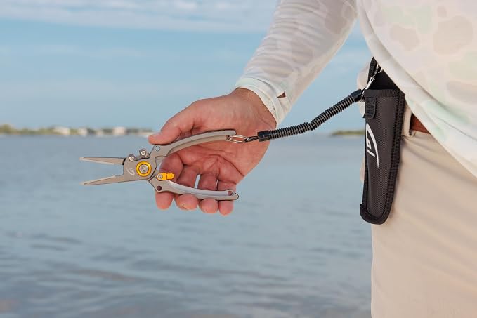 danco 7.5" Aluminum Fishing Side Cutters with Sheath, Fishing Line and Wire Cutter, Saltwater Safe, Fresh/Saltwater Fishing