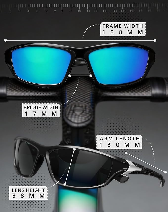 KALIYADI 4 Pack Polarized Sunglasses-Men Sports Sun-glasses: Mens Sunglasses UV Protection for Fishing Driving Cycling