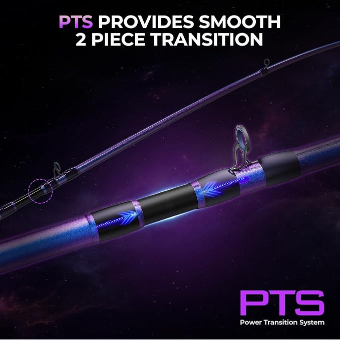 KastKing Royale Legend Pro Technique Bass Fishing Rods, KastFlex IM7 Graphite Blanks, 2-Piece Rod with Extra Tip, SlipLock Technology Handles, PTS Power Transition System, Built-in Hook Keeper