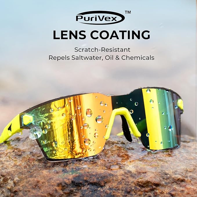 KastKing Tarkio Polarized Fishing Sunglasses, Large Single PC Lenses, Rimless Wrap Design, UV400 Protection Sports Sunglasses