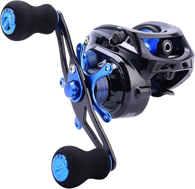 Sougayilang Baitcasting Reel, 7.0:1 Gear Ratio Super Smooth Power, 9 + 1 Shielded Ball Bearings Anti-Corrosion Baitcaster Reel Fishing Reel