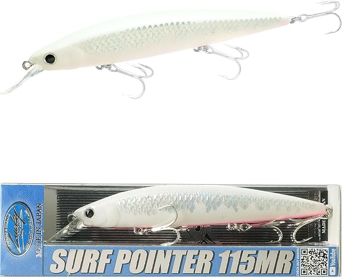 LUCKY CRAFT Surf Pointer 115MR Saltwater Fishing Lures for Halibut and Stripped Bass, Long Casting Jerkbait, Sinking Surf Fishing Gear, Fish Accessories for Tackle Box