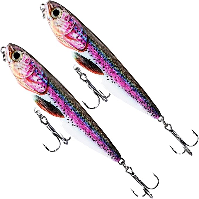 Glide Bait, Slow Sinking Swimbait, Topwater Hard Lures for Bass Catfish,Pike Perch, Freshwater or Saltwater
