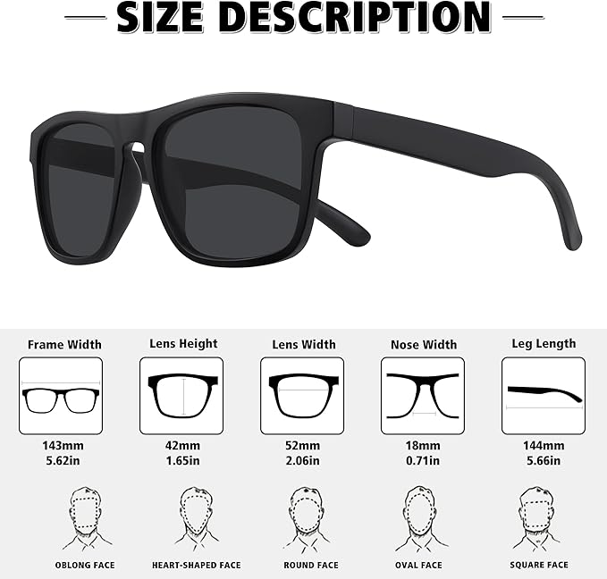 MEETSUN Polarized Sunglasses For Men Women UV Protection Square Frame Sport Fishing Driving Sunglasses