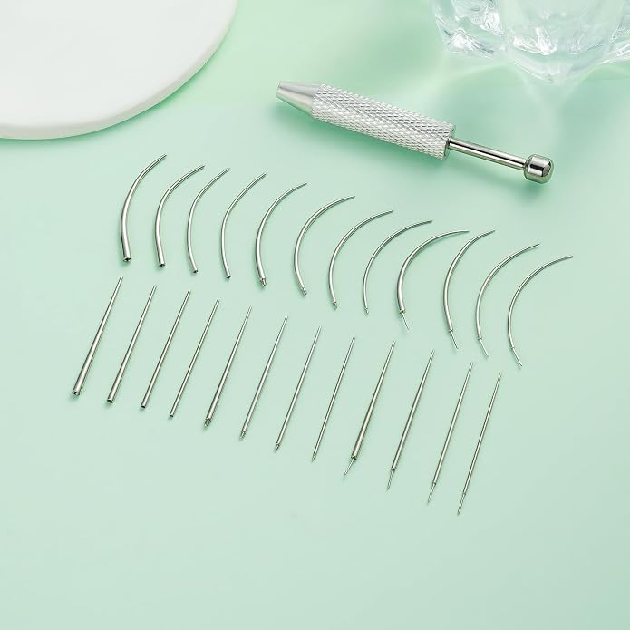 Uni-J Piercing Taper Ball Grabber Tool for Changing Jewelry - 14G 16G 18G 20G Threadless/Internal thread/External Thread Stretching Kit for Ear/Nose/Navel/Nipple/Lip/Eyebrow/Tongue