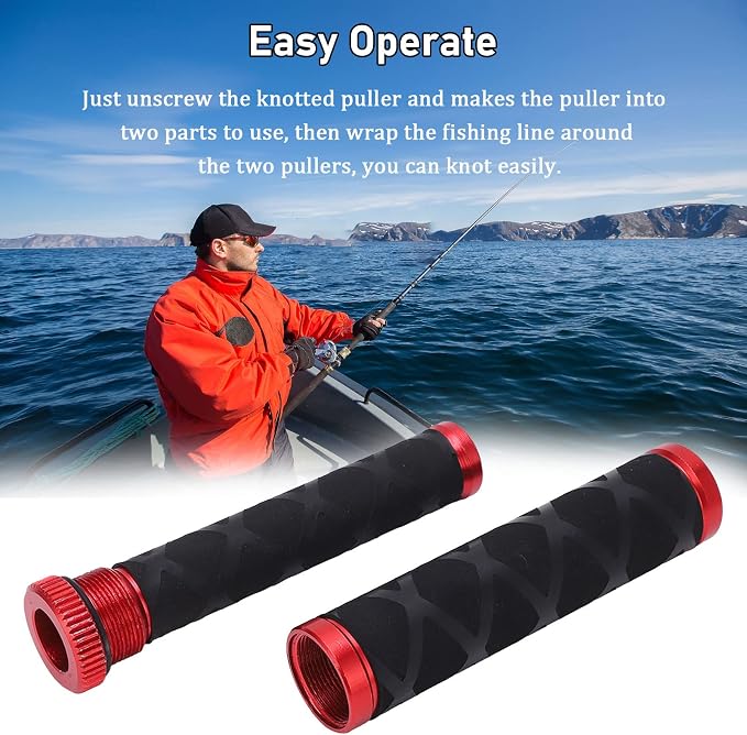 OUKENS Fishing Line Dragger, Fishing Knot Puller Tool Assist Fishing Line Knotting Device Tension Line Dragger for Fishing