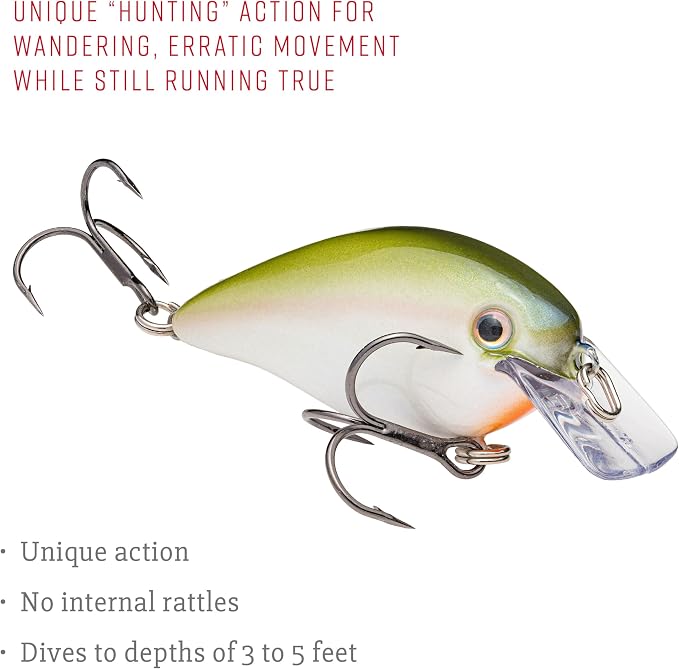 Strike King KVD 1.5 Hard Knock Fishing Lure, 3/8 oz, 3D Lifelike Eyes