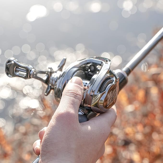 HAUT TON Matel Master Advanced Version Baitcaster reels,6.2:1Gear Ratio,5+1Ball Bearing,Bait clickers,12Lb Drag System Fishing Reels,for Saltwater,Freshwater