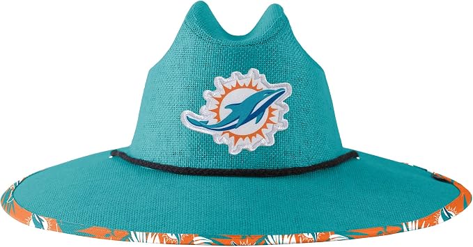 FOCO Men's NCAA College Team Logo Floral Straw Sun Hat