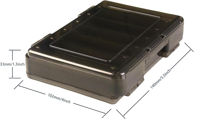 Tackle Box for Hard Baits, Double Sided Hard Lure Storage Case with V Slots Drain Holes, 12 Slots Fishing Organizer for Crankbait Jerkbait Minnow Stickbait（B1214）