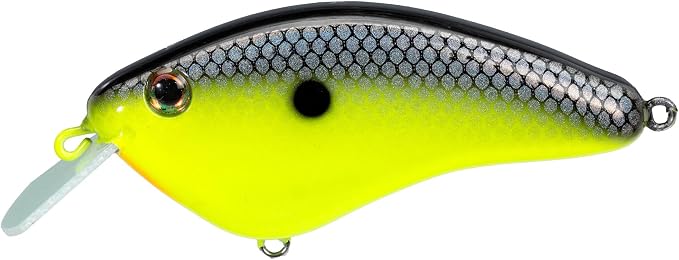 Strike King Hardliner Fishing Lure, Flat Sided Crankbait, Circuit Board Lip, Extra Tight Wobble, Size 4 Treble Hooks