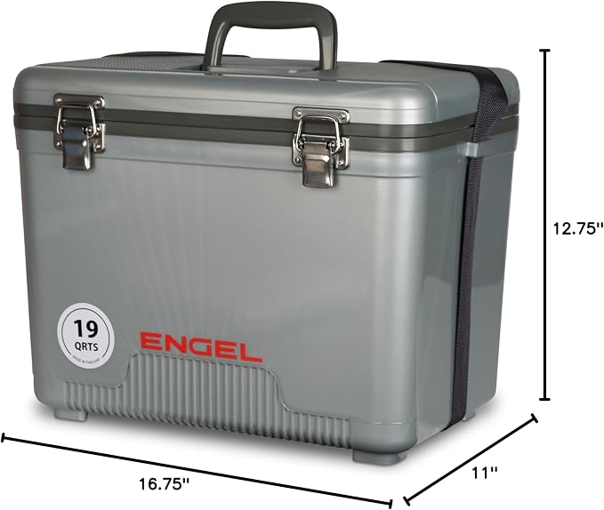 Engel 19qt Leak-Proof, Air Tight, Drybox Cooler and Small Hard Shell Lunchbox for Men and Women
