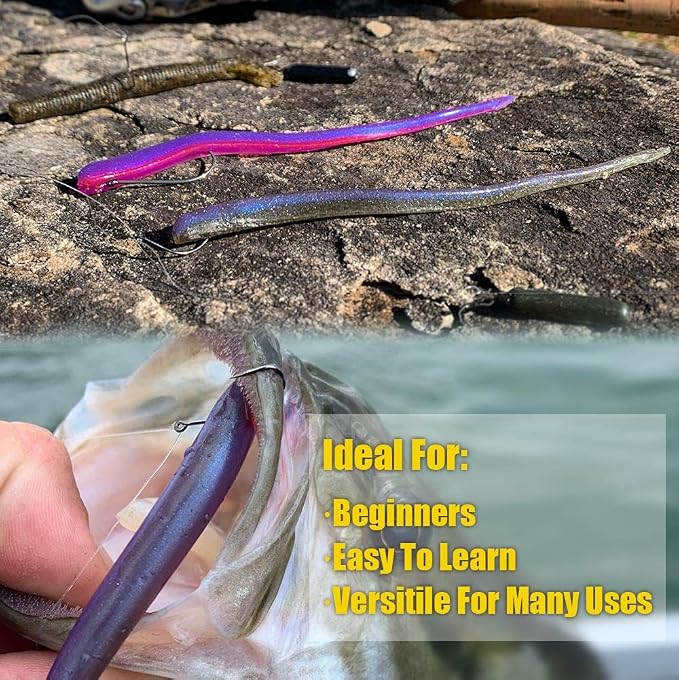 Drop Shot Rigs for Bass Fishing Ready Rig with Hooks and Sinker Weights