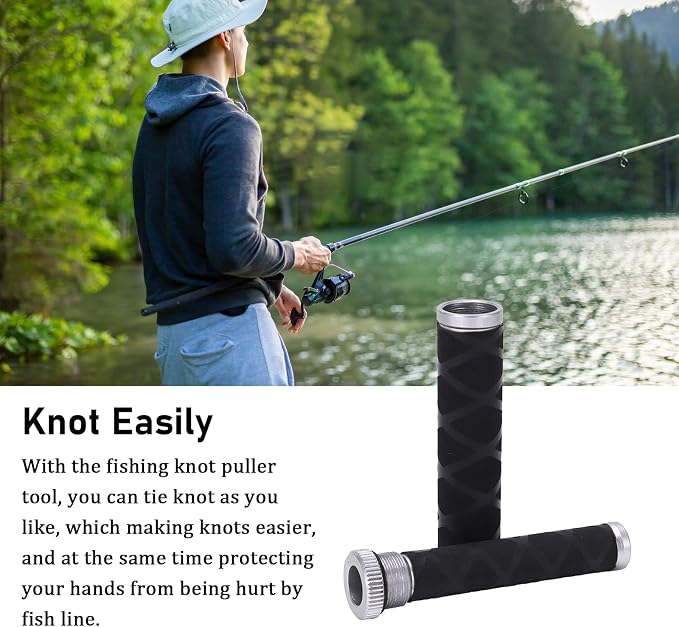 OUKENS Fishing Line Dragger, Fishing Knot Puller Tool Assist Fishing Line Knotting Device Tension Line Dragger for Fishing