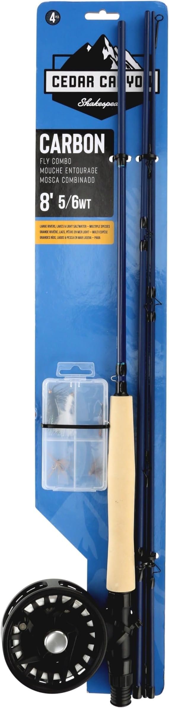 Shakespeare Cedar Canyon Carbon Fly Reel and Fishing Rod Combo Kit