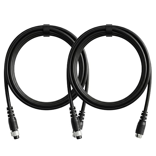 Battery Power Cable 1.5-6.5 FT (45-200 CM) Compatible for Daiwa Tanacom Seaborg Leobritz, Shimano Plays BeastMaster ForceMaster Electric Fishing Reels (2 Pcs, 6.5 Feet (200 cm))
