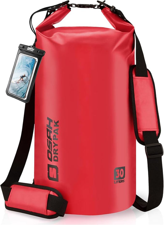 Waterproof Dry Bag, 5L/10L/20L/30L/40L Roll Top Lightweight Storage Backpack with Phone Case for Women & Men, Floating Waterproof Sack for Travel, Swimming, Kayaking, Paddle Board, Camping & Beach