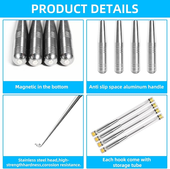 Fish Hook Remover Tool,Fishing Hook Quick Removal Device,Fishing Gear Security Extractor Equipment Kits for Adult,Hook Extractor Accessories Tools with Storage Tube,4Pcs
