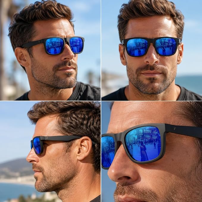Polarized Sunglasses for Men & Women, Lightweight Driving Sunglasses for Fishing, Golf, Sports, UV400 Protection