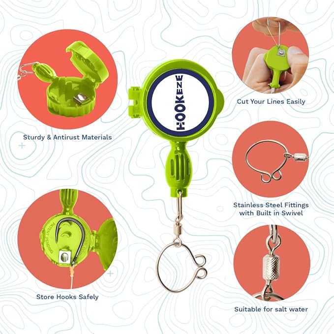 HOOK-EZE Fly Fishing Accessories - Fishing Knot Tying Tool for Tying Fishing Line to Hooks - Fishing Gear and Equipment, Gadget to Tie Knots Quick and Easy - Fishing Gifts for Men