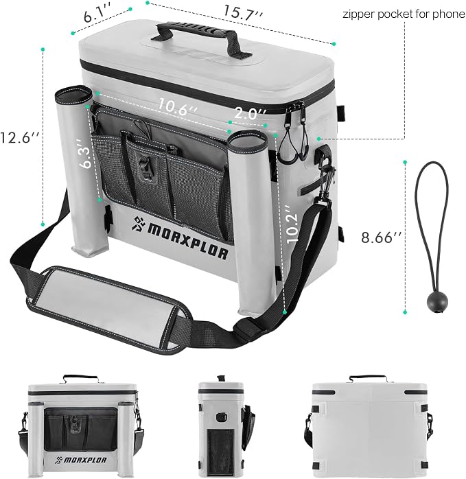 MORXPLOR Kayak Cooler,Waterproof Kayak Seat Back Cooler for Kayaking,Kayak Accessories Cooler Bag,Protable Ice Chest,Beach Cooler,Travel Cooler for Camping or Lunch Bag