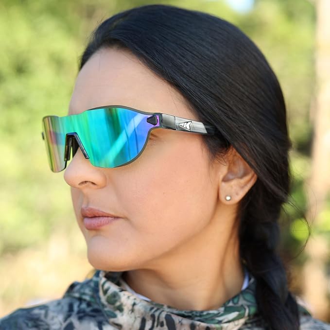 KastKing Nizini Polarized Sports Fishing Sunglasses, With PuriVex Protective Lens Coating, Rimless Wrap Design, Men Women