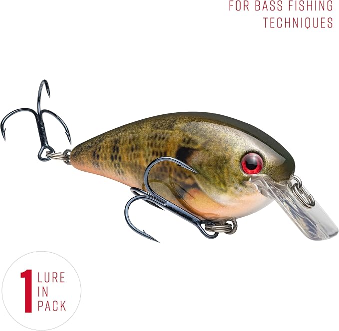 Strike King KVD 1.5 Hard Knock Fishing Lure, 3/8 oz, 3D Lifelike Eyes
