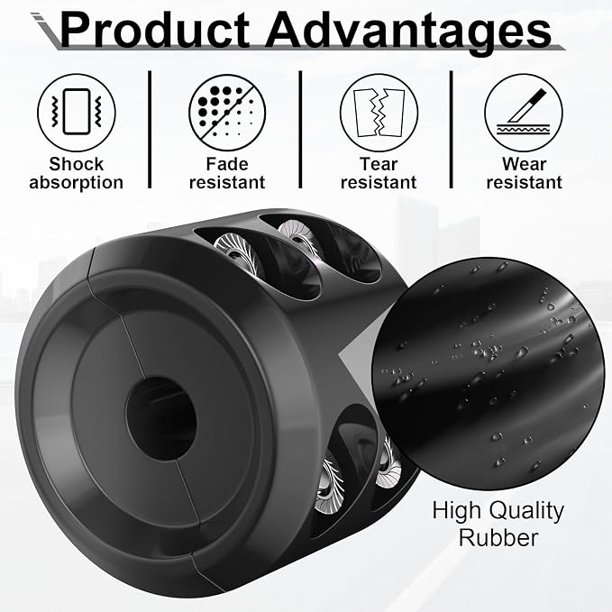 BFXM Winch Stopper for Cable, Rubber Winch Cable Stopper with Allen Wrench to Protect Winch Rope from Wear and Tear, Winch Accessories for ATV, UTV, Truck (Black)