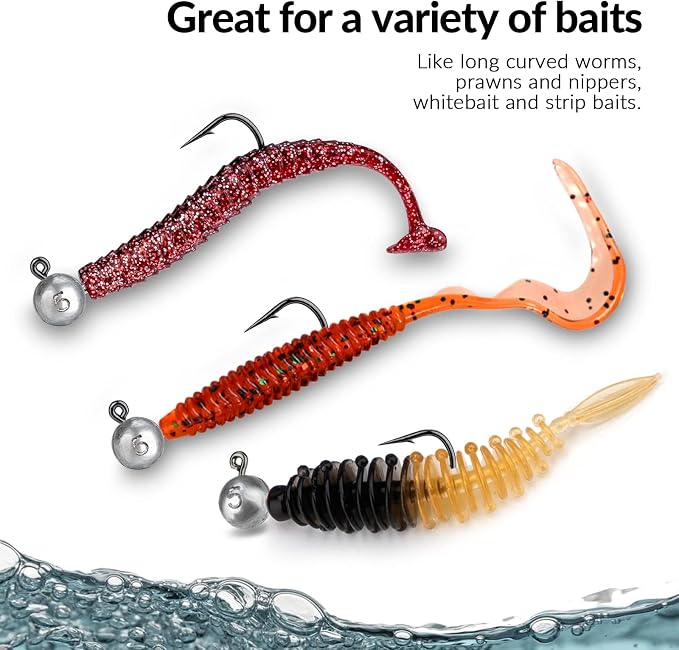 THKFISH Ball Jig Heads 1/2oz 3/8oz 1/4oz 1/6oz Lead Head Fishing Jigs Saltwater Freshwater Swimbait Jig Heads for Crappie Walleye Bass Trout 10pcs…
