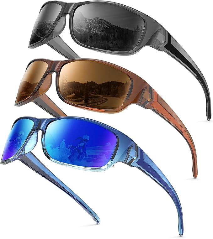 NSSIW Polarized Sunglasses-Men Sports Mens-Sunglasses: Sun Glasses Women Polarized UV400 Protection for Fishing Running Golf
