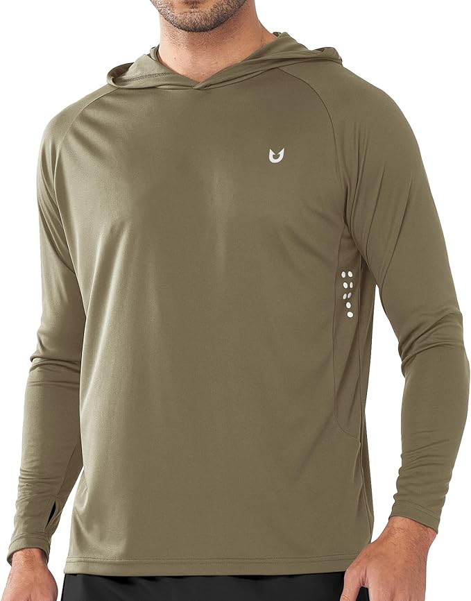NORTHYARD Men's UPF 50+ Rash Guard Hoodie Long Sleeve Sun Protection Shirt Fishing Swim Beach Hiking Quick Dry Lightweight