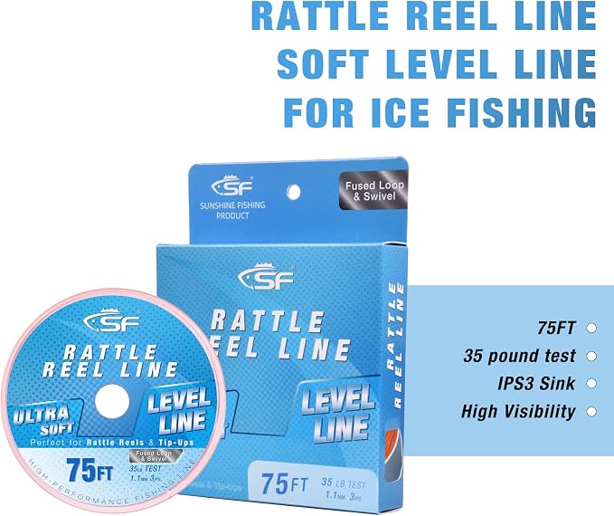 SF Rattle Reel Line for Ice Fishing Rattle Reels