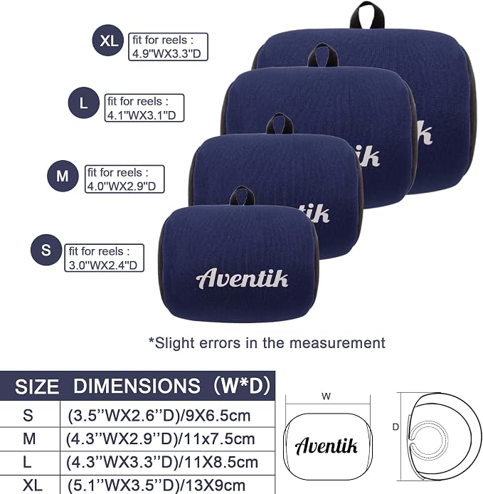 Aventik Neoprene Conventional Reel Cover Round Reel Gloves Trolling Reels Storage Reel Pouch Fits 800 1000 2000 3000 4000 5000 6000 Series Fishing Reels