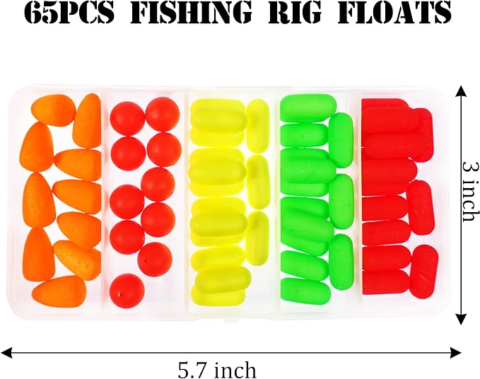 AGOOL Pompano Rigs Fishing Floats Bobbers Snell Float Foam Fishing Rig Floats Live Bait Walleye Rig Making Accessories Bullet Cylinder Float for Trout Catfish
