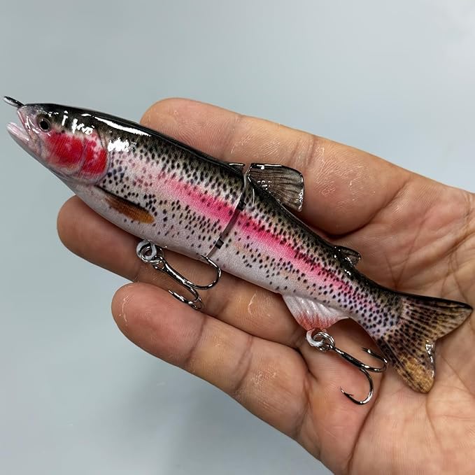 3pcs Glide Bait, Bass Fishing Lures, Slow Sinking Swimbait, Jointed Bass Pike Lures, Hard Shad Fishing Baits, Saltwater Fishing Lures, Trout Lures, Freshwater Fishing Gear