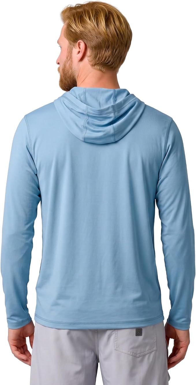 Reel Life UV Long Sleeve Hoodie – Jax Beach Mens Long Sleeve Sun Protection Shirts with Hood