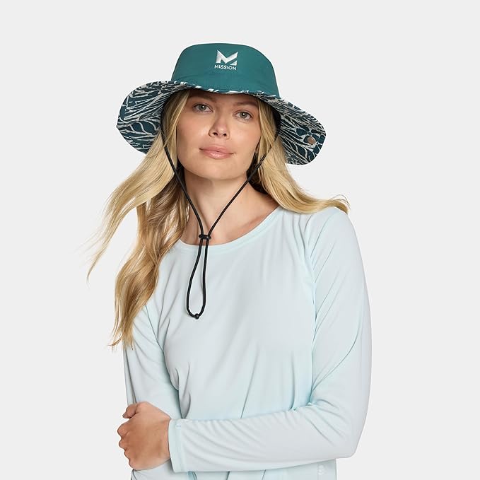 MISSION Cooling Bucket Hat - Unisex Wide-Brim Hat for Men & Women - Lightweight, Foldable & Durable - Cools Up to 2 Hours