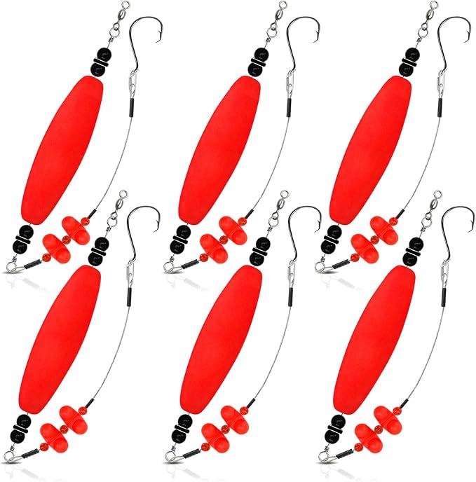 Catfish Float Rigs：Santee Rig Catfish Bait Floats Kit with Rattles & Noise - 8/0 Stainless Hooks for Monster Fish - Durable EVA Bobbers for Boat or Shore Fishing - Catfish Angler's Gift