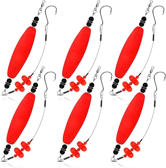 Catfish Float Rigs：Santee Rig Catfish Bait Floats Kit with Rattles & Noise - 8/0 Stainless Hooks for Monster Fish - Durable EVA Bobbers for Boat or Shore Fishing - Catfish Angler's Gift