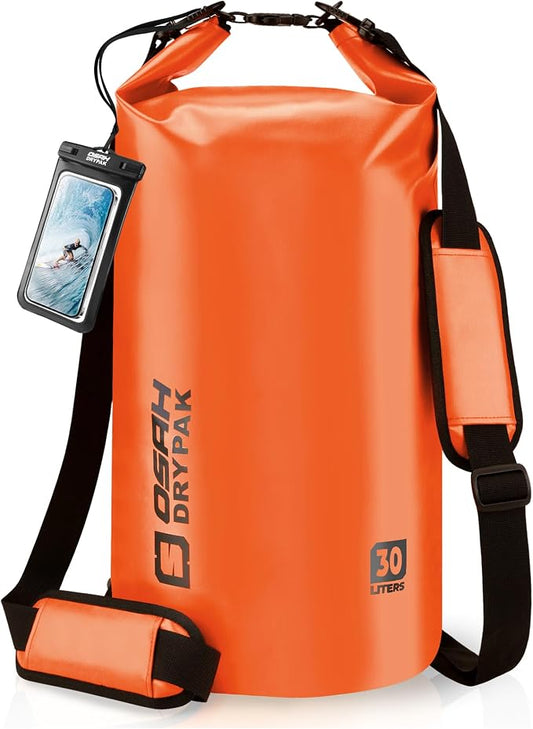 Waterproof Dry Bag, 5L/10L/20L/30L/40L Roll Top Lightweight Storage Backpack with Phone Case for Women & Men, Floating Waterproof Sack for Travel, Swimming, Kayaking, Paddle Board, Camping & Beach
