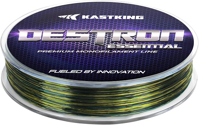 KastKing Destron Essential Monofilament Fishing Line, Advanced Polymer Coating for High Abrasion Resistance, Super Smooth, High Strength, Low Memory Mono Line, Fresh and Saltwater Fishing