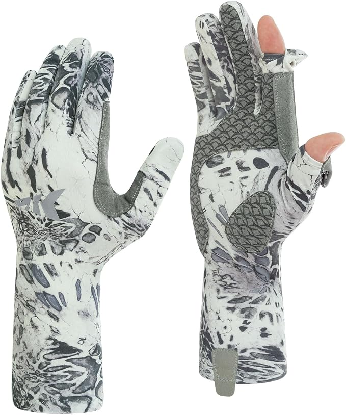 KastKing Sol Armis Pro UPF50+ Fishing Gloves-Quick-Dry, Full Finger & 3/4 Fingerless Sun Protection Gloves Men Women for Outdoor