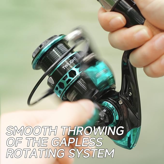 HAUT TON Dolphin Advance Edition Spinning Reel,5.2:1Gear Ratio,22LBS,5+1BB,Backlash Free Bearing,Sealed Drag System,Saltwater,Freshwater Fishing Reels