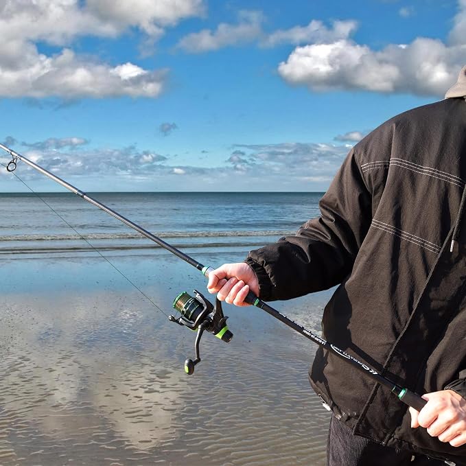 Sougayilang Surf Fishing Rod IM8 Carbon 3 Piece Travel Spinning Rod (9'/10'/11'/12')