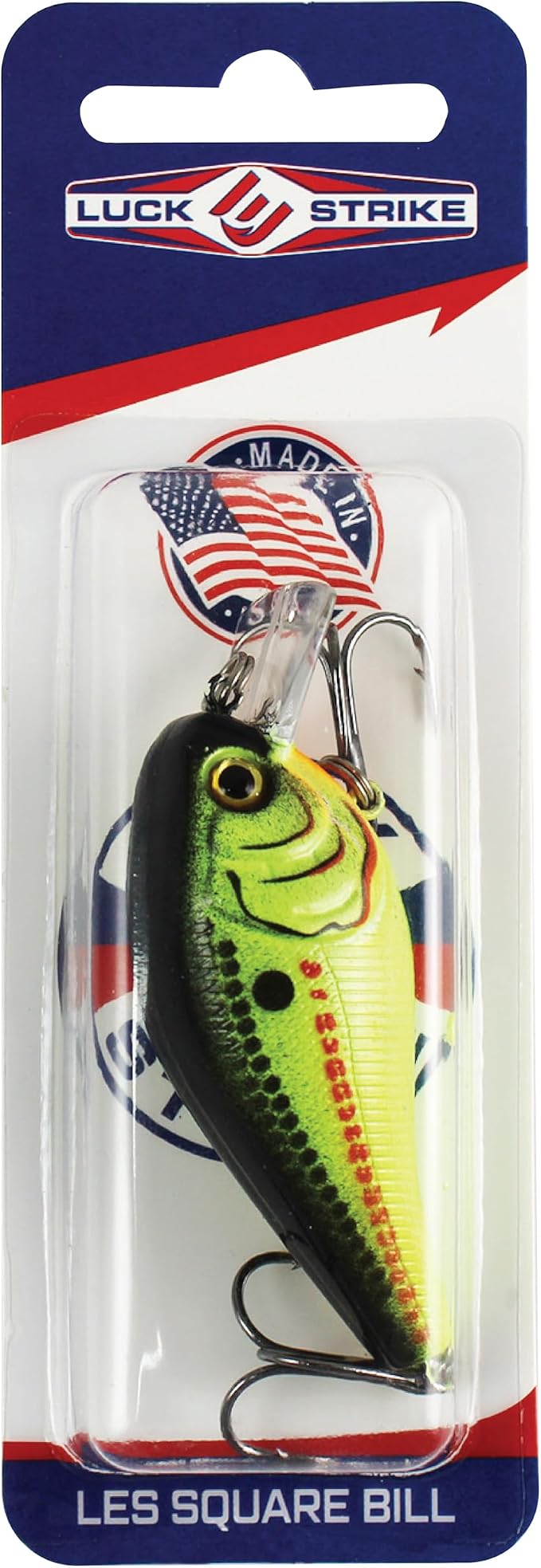 Luck E Strike 2 Inch Square Bill Crankbait, Made in The USA