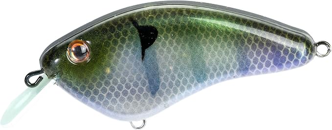 Strike King Hardliner Fishing Lure, Flat Sided Crankbait, Circuit Board Lip, Extra Tight Wobble, Size 4 Treble Hooks