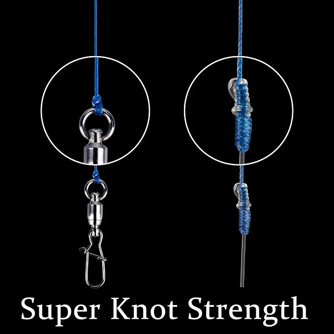 RIKIMARU Braided Fishing Line Abrasion Resistant Superline Zero Stretch&Low Memory Extra Thin Diameter 327-1094 Yds, 4-180LB