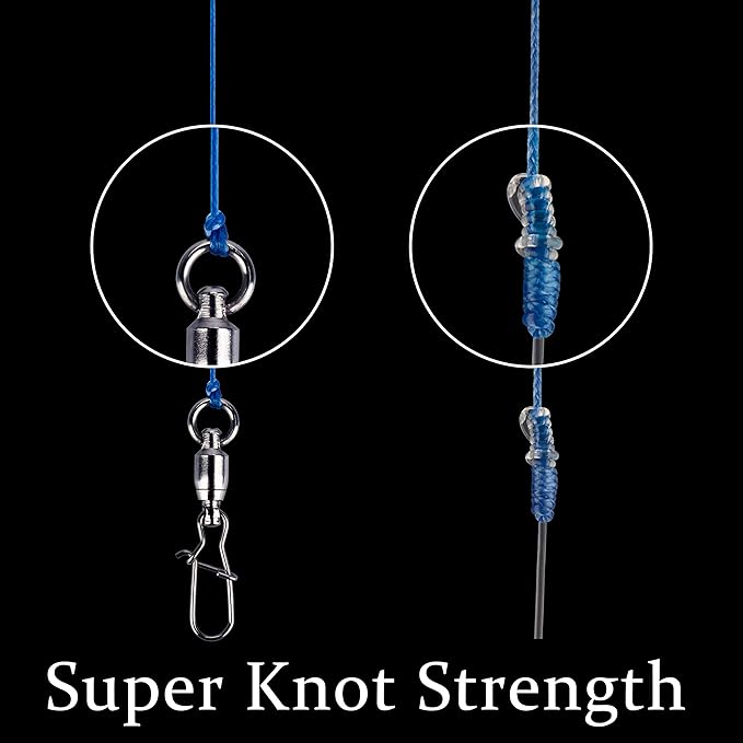 RIKIMARU Braided Fishing Line Abrasion Resistant Superline Zero Stretch&Low Memory Extra Thin Diameter 327-1094 Yds, 4-180LB